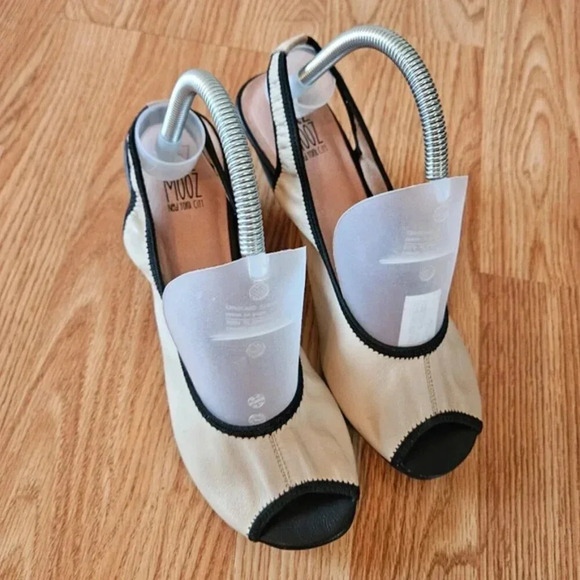 Miz Mooz Dory Leather Slingback Platform Wedge Open Toe Tan Sandal Shoes Size 9. - Picture 10 of 14